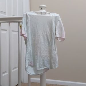 Girls shirt sleeve light tie dye shirt with lace